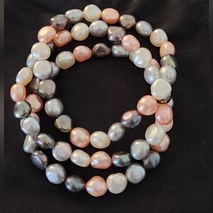 Cultured Pear 3 Piece Bracelet